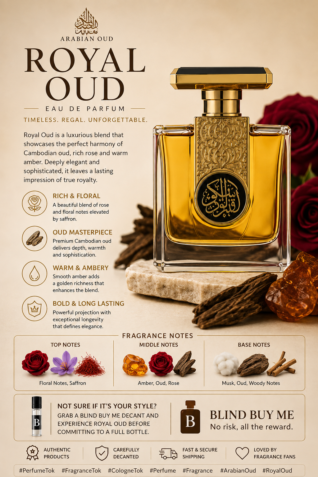 Arabian Oud Royal Oud perfume decant sample bottle