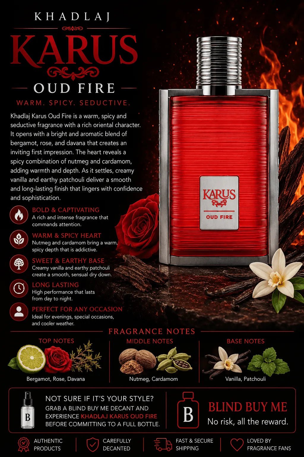 Khadlaj Karus Oud Fire - Blind Buy Me