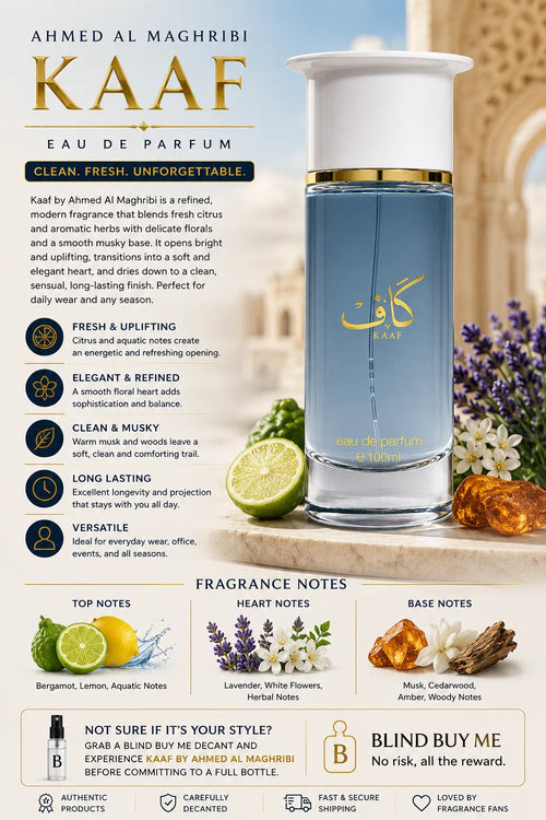 Ahmed Al Maghribi Kaaf perfume decant sample bottle