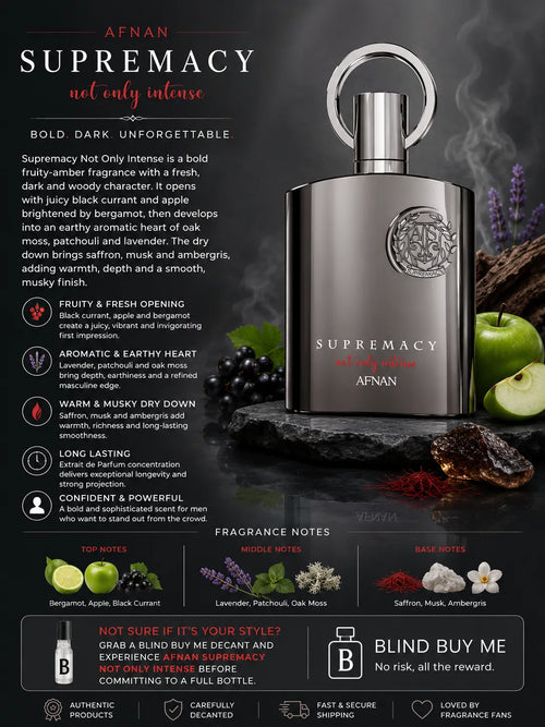 Afnan Supremacy Not Only Intense perfume decant sample bottle